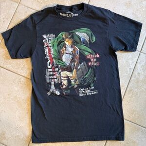 Ripple Junction Black Graphic Tee with Green and White Art